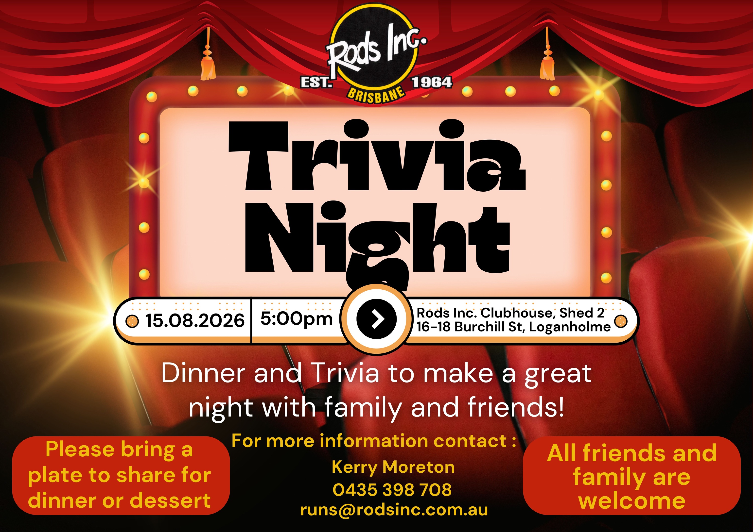 Rods Inc. 2026 Trivia Night